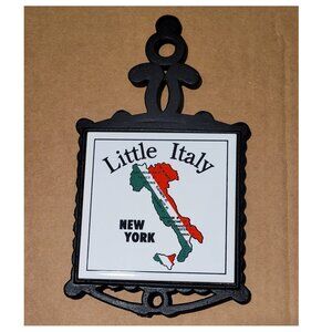 Little Italy New York Hot Plate Tile WallHanging Kitchen Decor